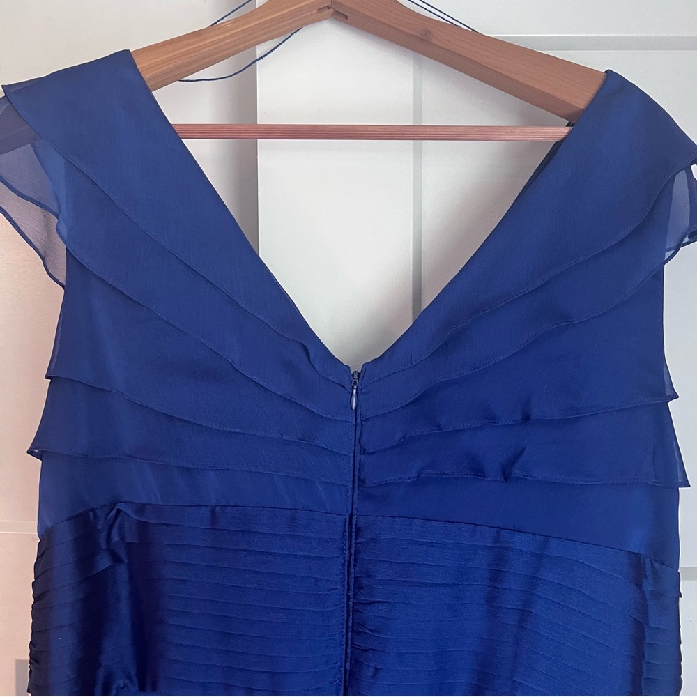 Adrianna Papell Royal Blue Layered Midi Dress, Size 18 - Picture 5 of 6